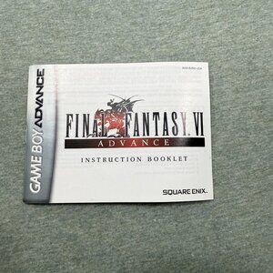 Final Fantasy VI 6 Advance Instruction Booklet Manual ONLY
